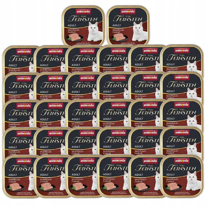 ANIMONDA Vom Feinsten Adult mokra karma dla kota 32 x 100g Koktajl Mięsny Łatwy zwrot