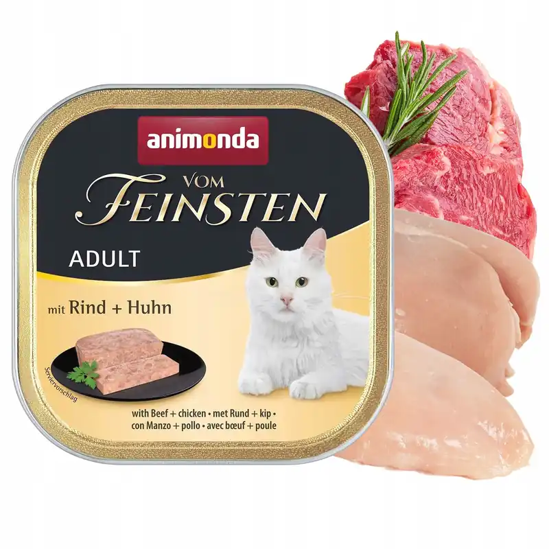 Taniej ANIMONDA Vom Feinsten Adult mokra karma dla kota Wołowina Kurczak 100g