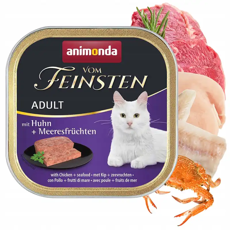 Do wyczerpania zapasów ANIMONDA Vom Feinsten Adult mokra karma dla kota 100g Kurczak Owoce Morza