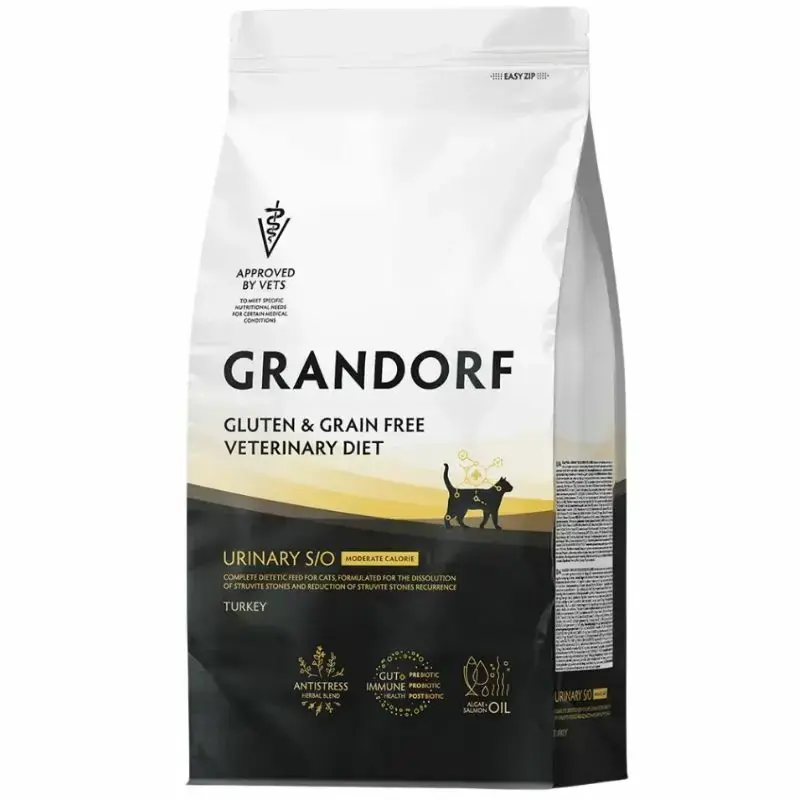 GRANDORF CAT VET URINARY S/O Low Fat - indyk - karma sucha weterynaryjna dla kota Nowy