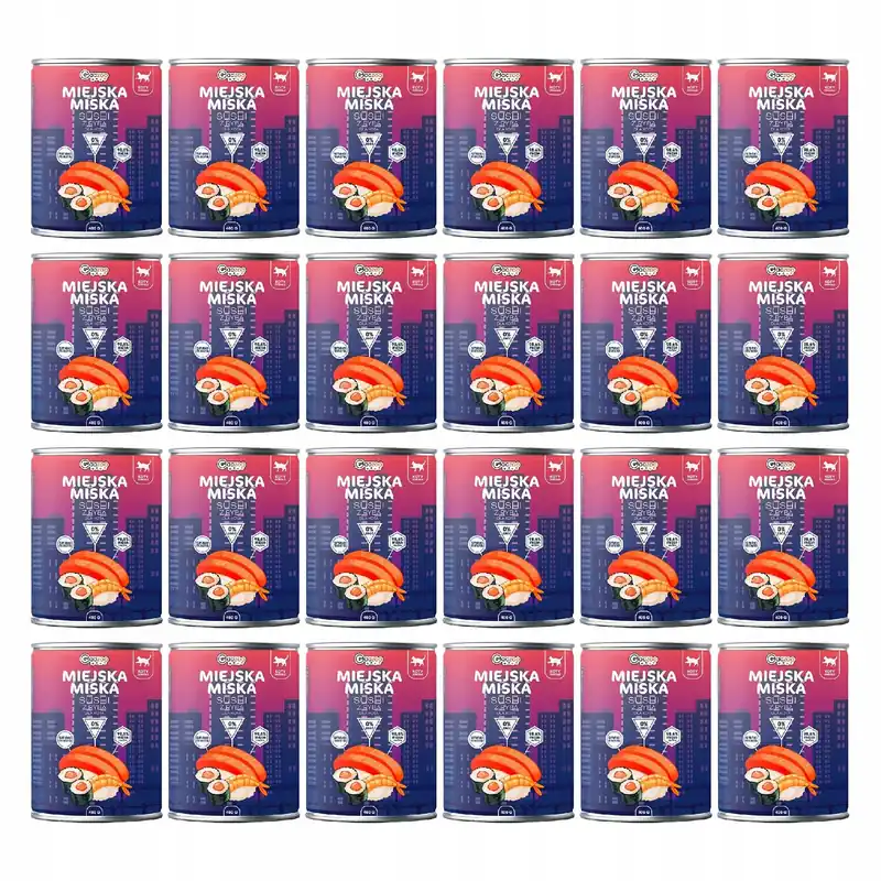 Karma mokra dla kota Gaczoo Miejska Miska Sushi z Rybą 24 x 400g Popularny