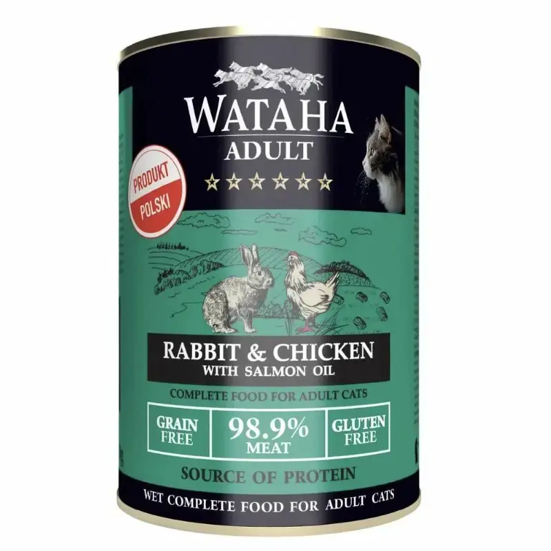 WATAHA Hunt ADULT cat - królik i kurczak - mokra karma dla kota Niska cena