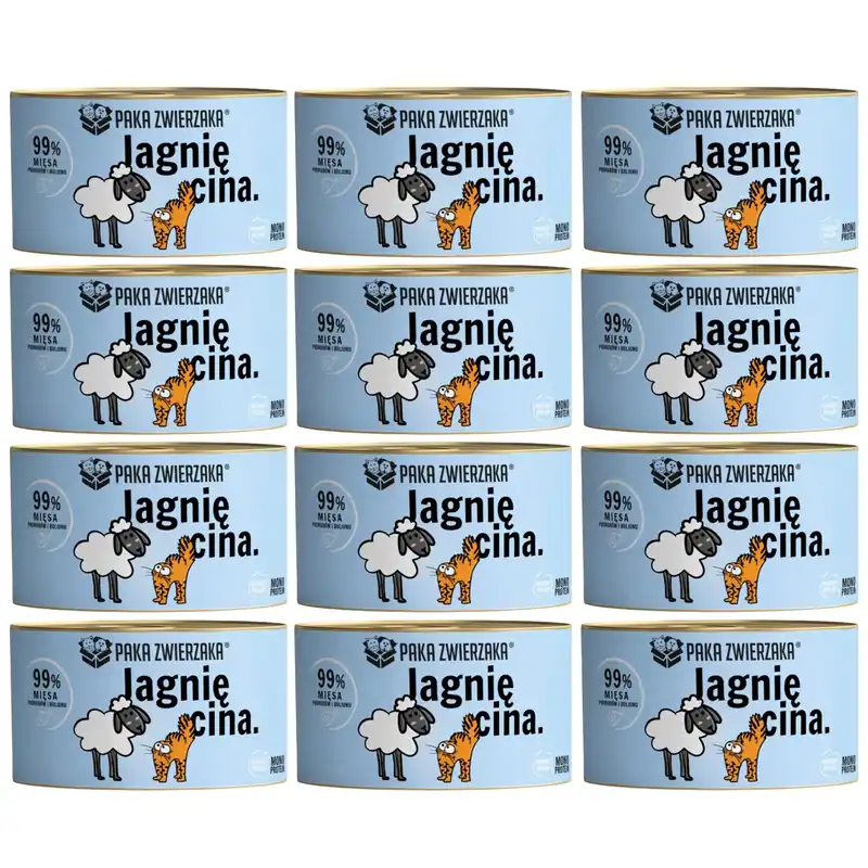 Paka Zwierzaka monobiałkowa karma mokra dla kota jagnięcina 12 x 200g Mono Protein Szybka wysyłka