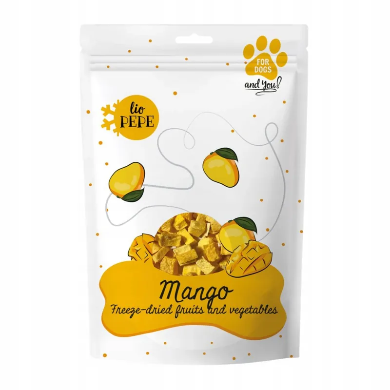 Paka Zwierzaka Pepe liofilizowany przysmak dla psa i kota mango 20 g Tylko do końca tygodnia