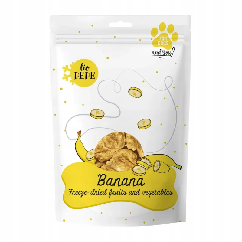 Paka Zwierzaka Pepe liofilizowany przysmak dla psa i kota Banana banan 30 g Rabat