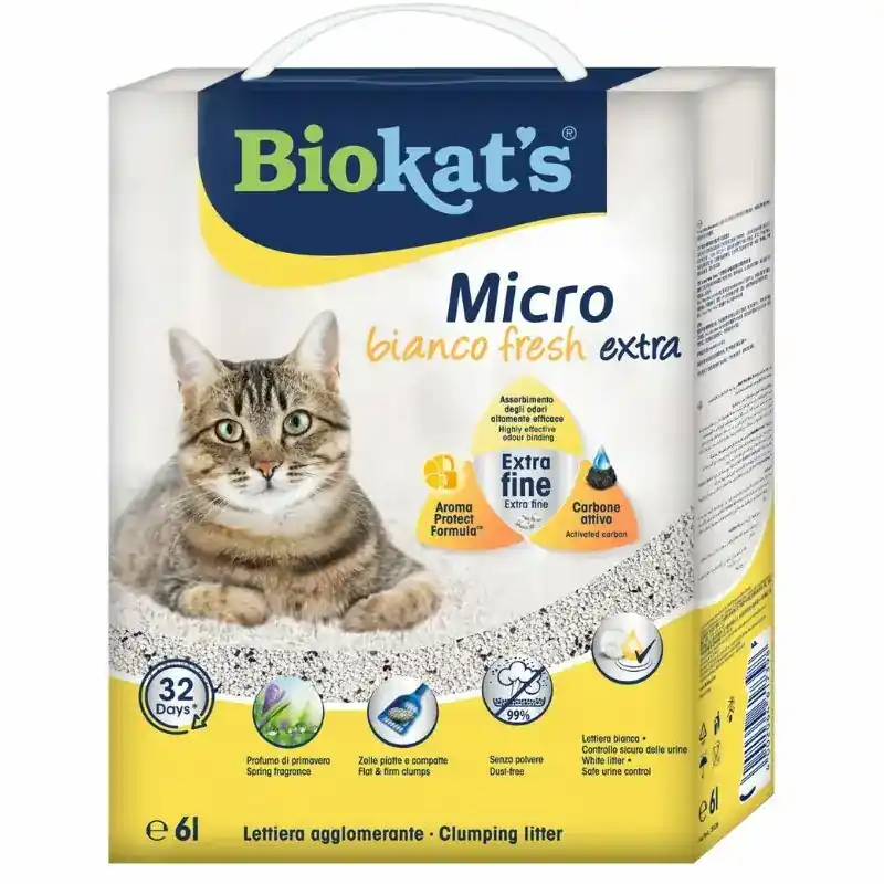 Biokat’s Micro Bianco Fresh Extra – żwirek dla kota, 6 L Bestseller