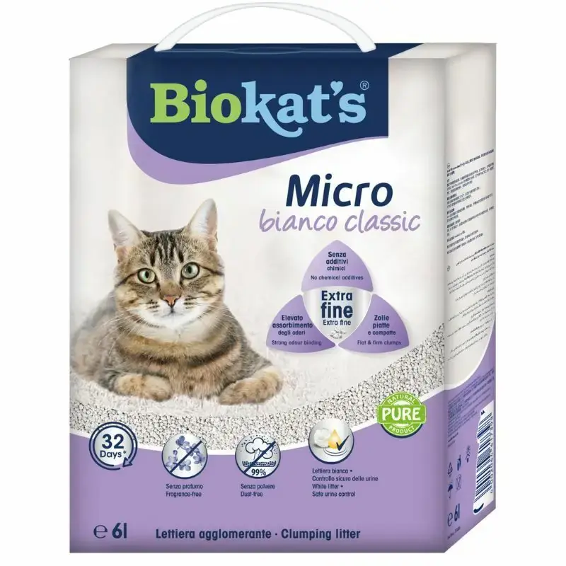 Zamów dziś BIOKAT‘S micro BIANCO CLASSIC, 6 L - żwirek dla kota, fioletowy