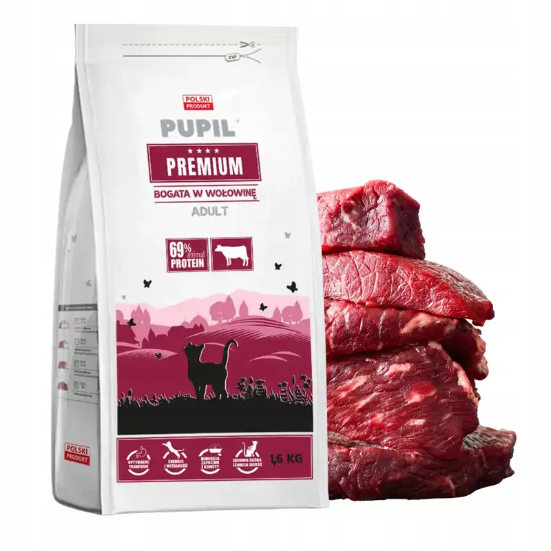 Pupil Premium karma sucha dla kota Wołowina 1,6 kg Kup online