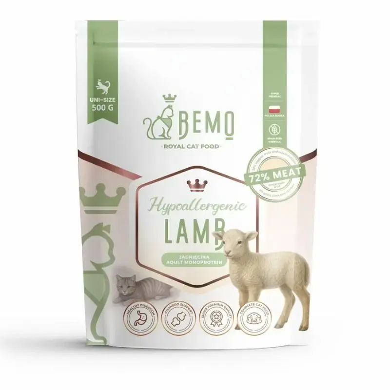 Super okazja BEMO Cat Hypoallergenic - hipoalergiczna sucha karma dla kota, z jagnięciną