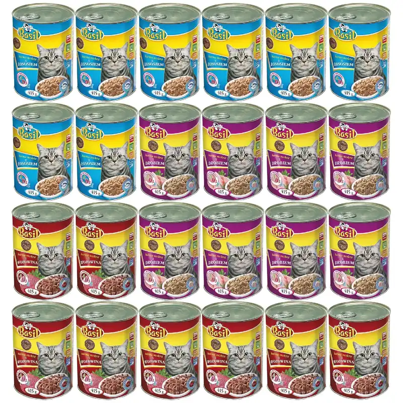 Do wyczerpania zapasów BASIL Karma mokra dla kota MIX Smaków 24x415g