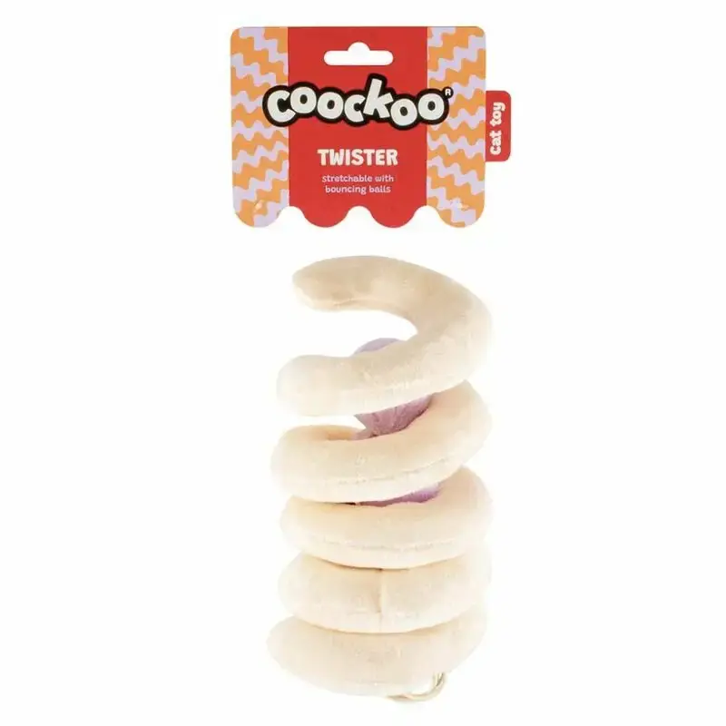 Szybka wysyłka COOCKOO Twister pluszowa zabawka dla kota, 36 cm