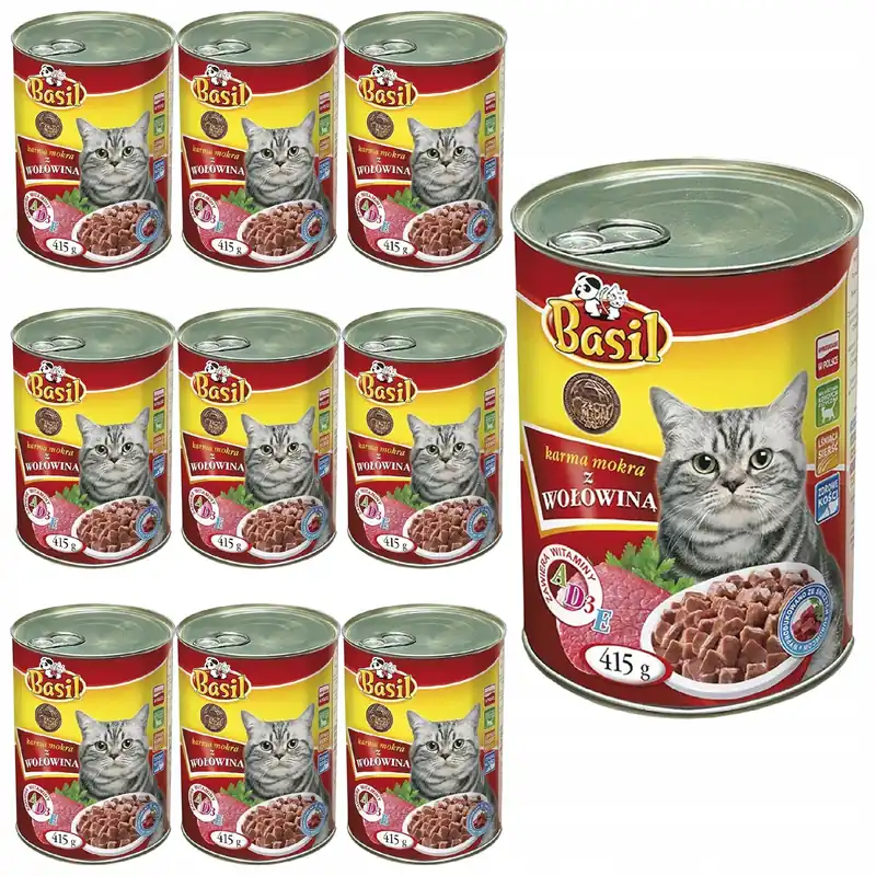 Promocja BASIL Karma mokra dla kota Wołowina 10 x 415g