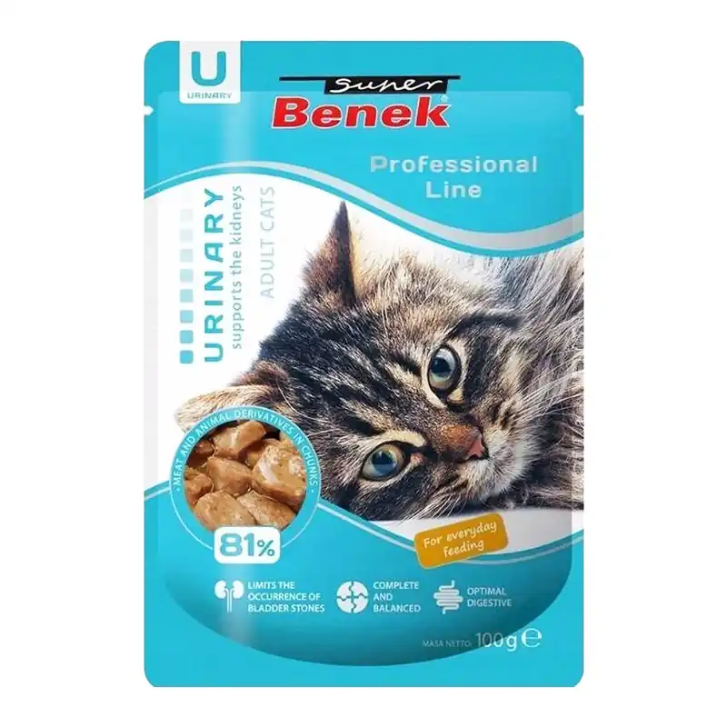 Bezpieczna płatność Super BENEK Karma mokra dla kota URINARY 100g