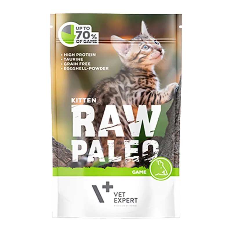 Bezpieczna płatność RAW PALEO Karma mokra dla kociąt Dziczyzna 100g Bezzbożowa