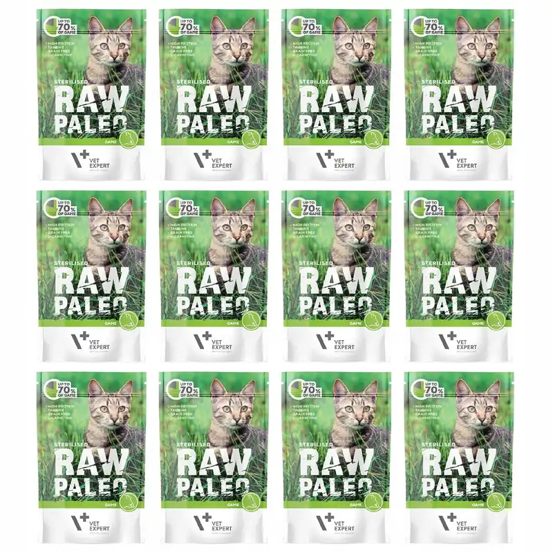 Taniej Raw Paleo Sterilised Karma mokra dla kota Dzik 12 x 100g Bezzbożowa