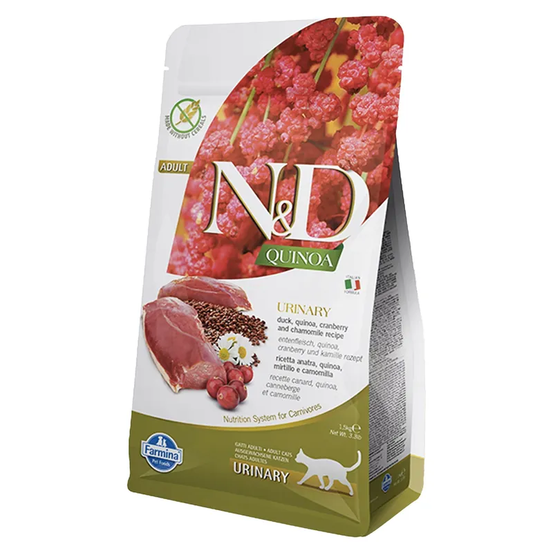 FARMINA N&D QOINOA URINARY zdrowa karma sucha dla kota Kaczka 1,5kg Najlepsza cena