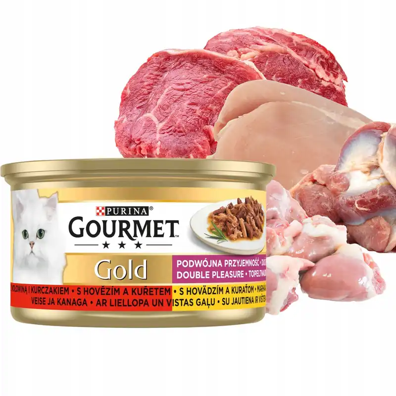 PURINA Gourmet Gold karma mokra dla kota Wołowina 85g Tylko do końca tygodnia