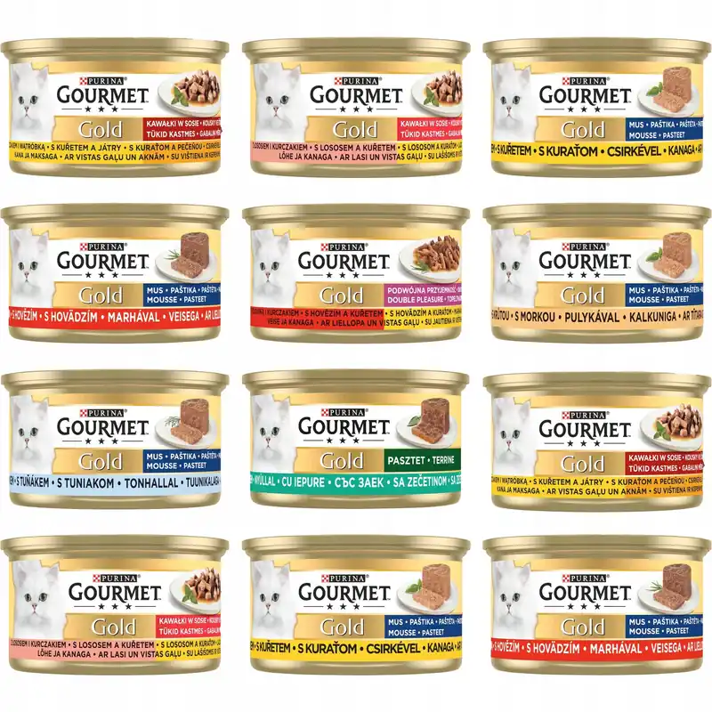 Hit cenowy PURINA Gourmet Gold karma mokra dla kota mix smaków 12 x 85g