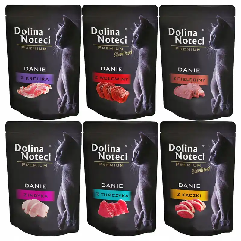 DOLINA NOTECI Premium Danie mokra karma dla kota mix smaków 80 x 85g Niska cena