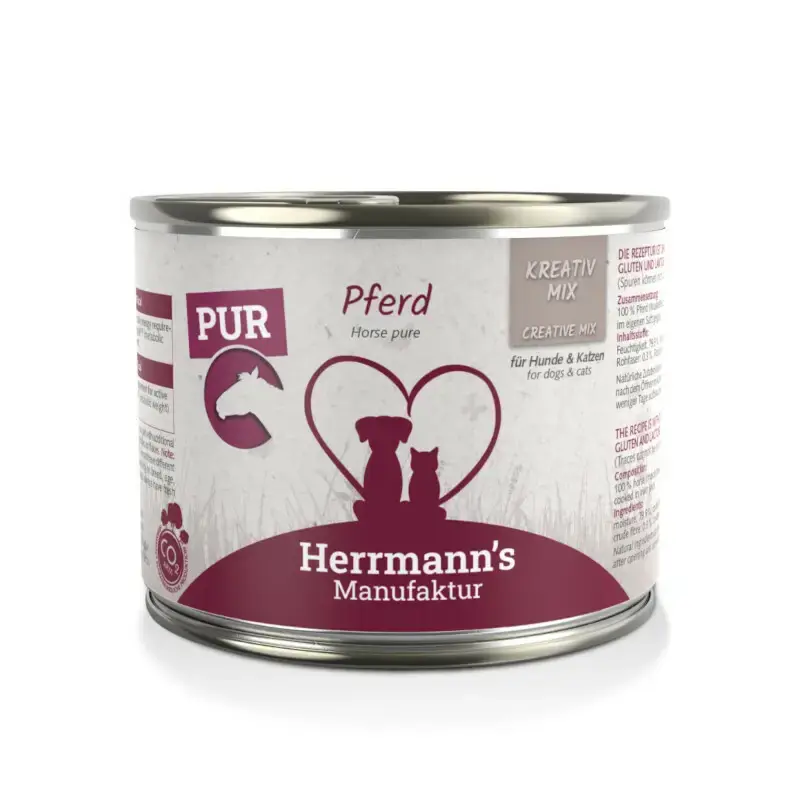 Taniej HERRMANN‘S Manufaktur Kreativ Pur Pferd - karma mokra, dla dorosłych psów i kotów 100% konina