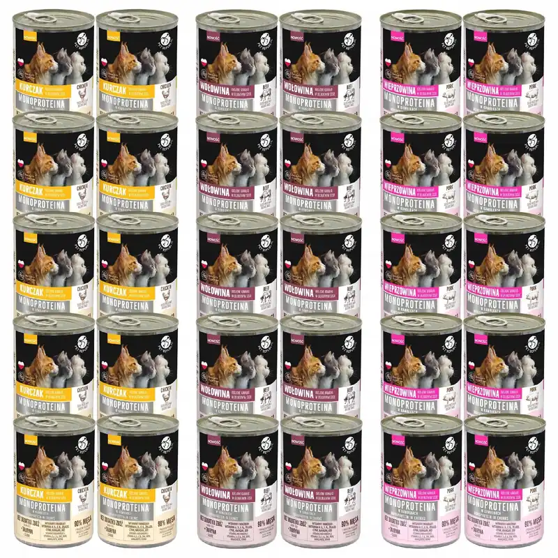 Ekspresowa dostawa PET REPUBLIC Mono Protein Mix Smaków karma mokra dla kota 30 x 400g