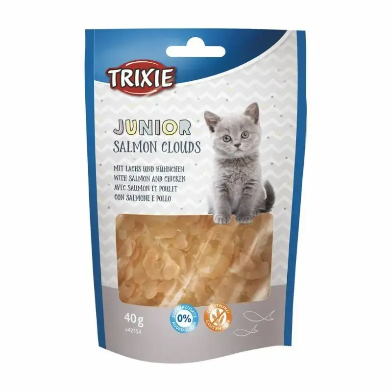 TRIXIE Przysmak Junior Salmon Clouds z łososiem, 40 g, dla kociąt Dostępne od ręki
