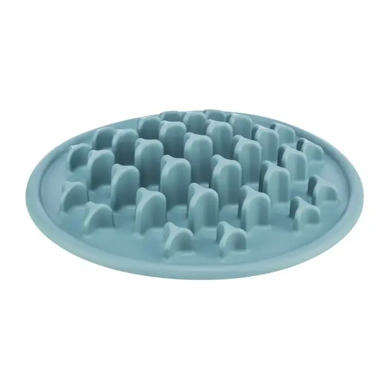 Wyjątkowa oferta TRIXIE Slow Feeding Pillars, mata do karmienia 38cm, dla psa/kota, niebieska