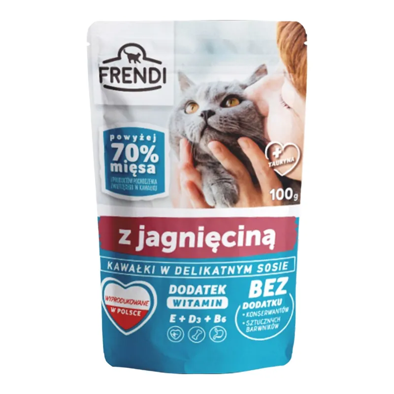 Nie przegap Mokra karma dla kota Frendi 100g Jagnięcina