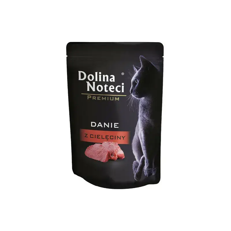 DOLINA Noteci Premium Danie z Cielęciny dla kotów dorosłych, saszetka 85g Do wyczerpania zapasów