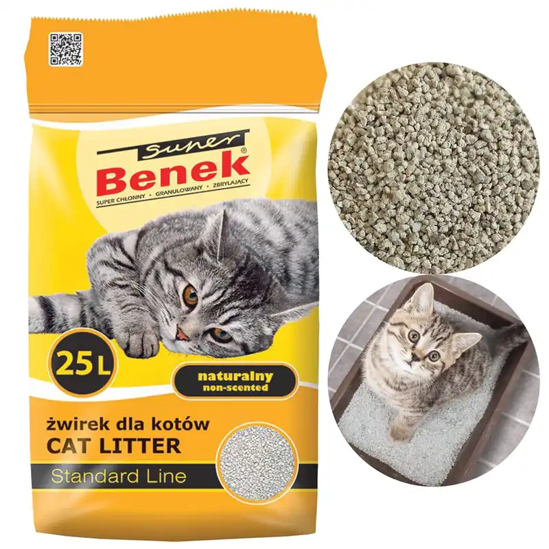Kup teraz SUPER BENEK Żwirek zapachowy dla kota Naturalny 25L
