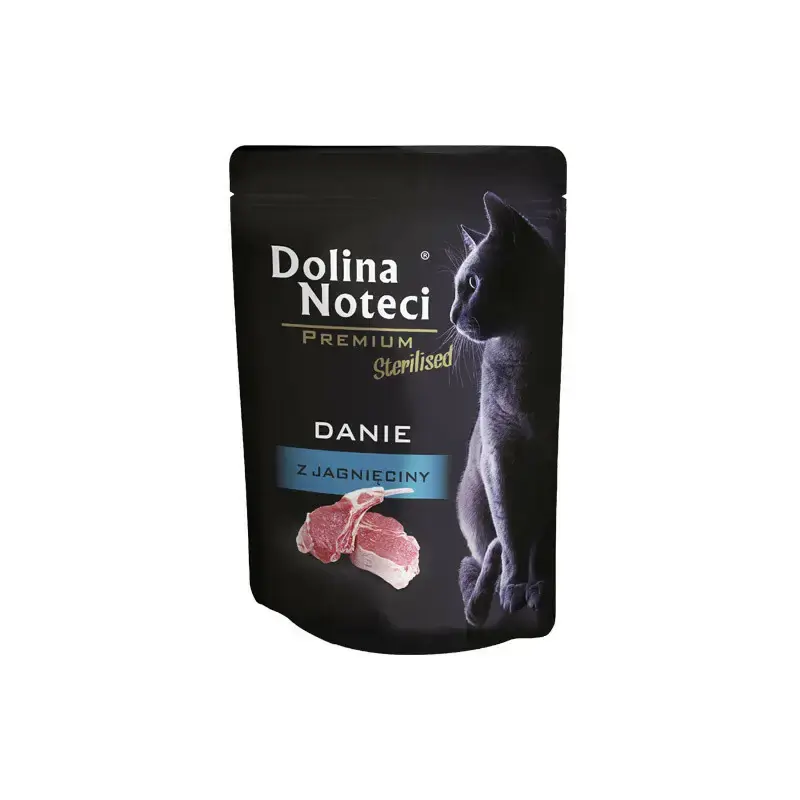 Hit sprzedaży DOLINA Noteci Premium Sterilised Danie z Jagnięciny dla kotów dorosłych, saszetka 85g
