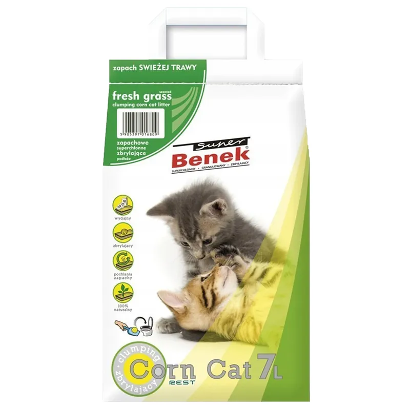 Zamów dziś SUPER BENEK CORN Żwirek EKO Kukurydziany Trawa 7 L