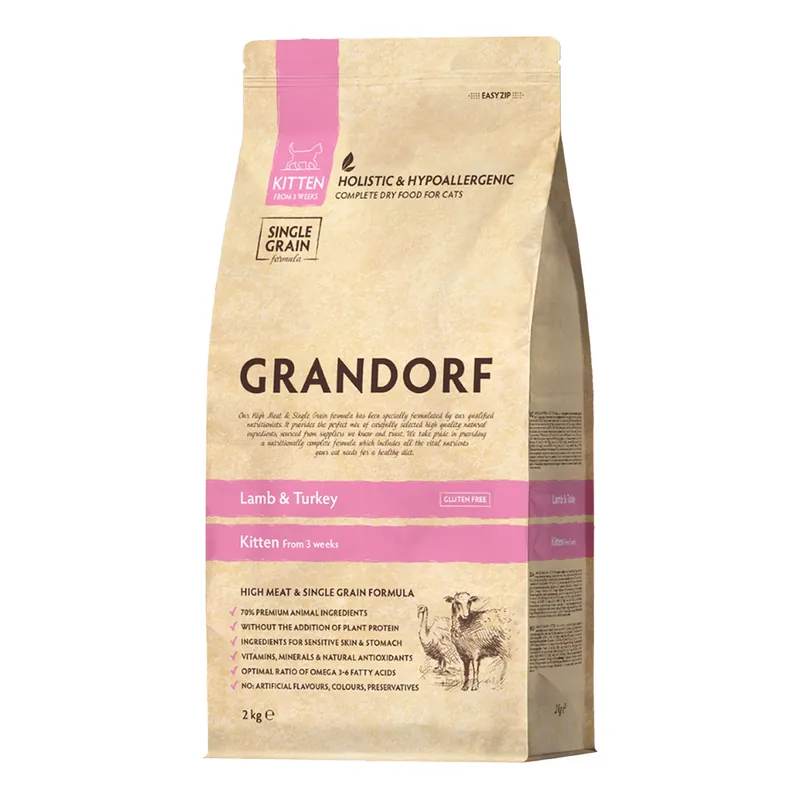 GRANDORF Karma sucha dla kociąt Jagnięcina Indyk 2 kg Kup online
