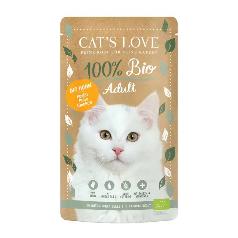 CAT’S LOVE Bio Chicken – ekologiczny kurczak w naturalnej galaretce (100g) Ostatnia szansa