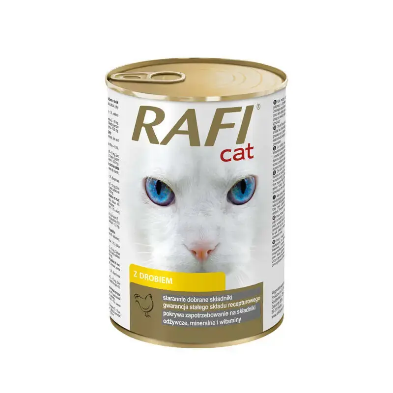 Premium RAFI Cat Adult z kurczakiem - mokra karma dla kota, puszka 415g