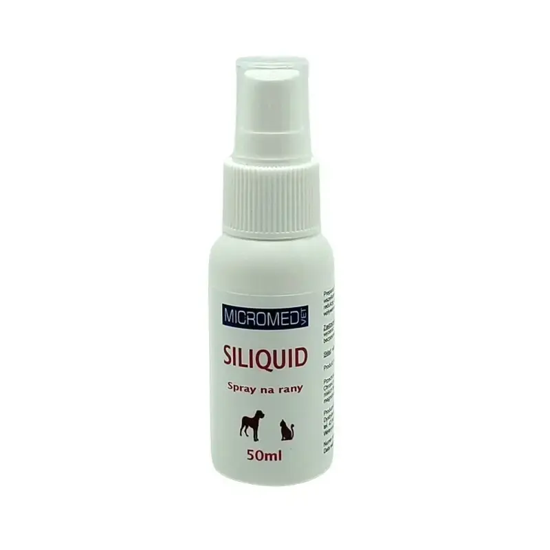 Micromed Vet Siliquid - specjalistyczny spray na rany dla psów, kotów i koni, 50ml Cena promocyjna
