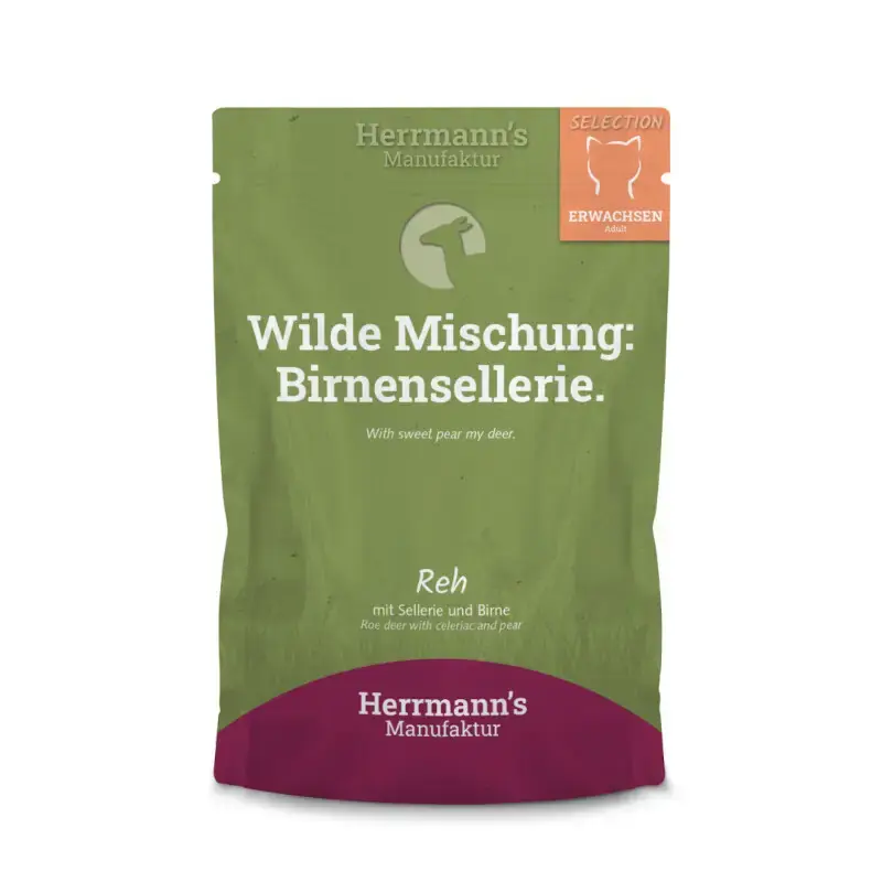 HERRMANN‘S Selection Cat Reh - karma mokra, dla dorosłych kotów z sarniną, 100g saszetka Szybka wysyłka