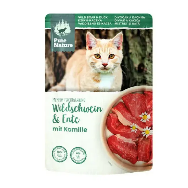 Promocja Pure Nature Cat dzik z kaczką saszetka 85g - mokra karma dla kotów