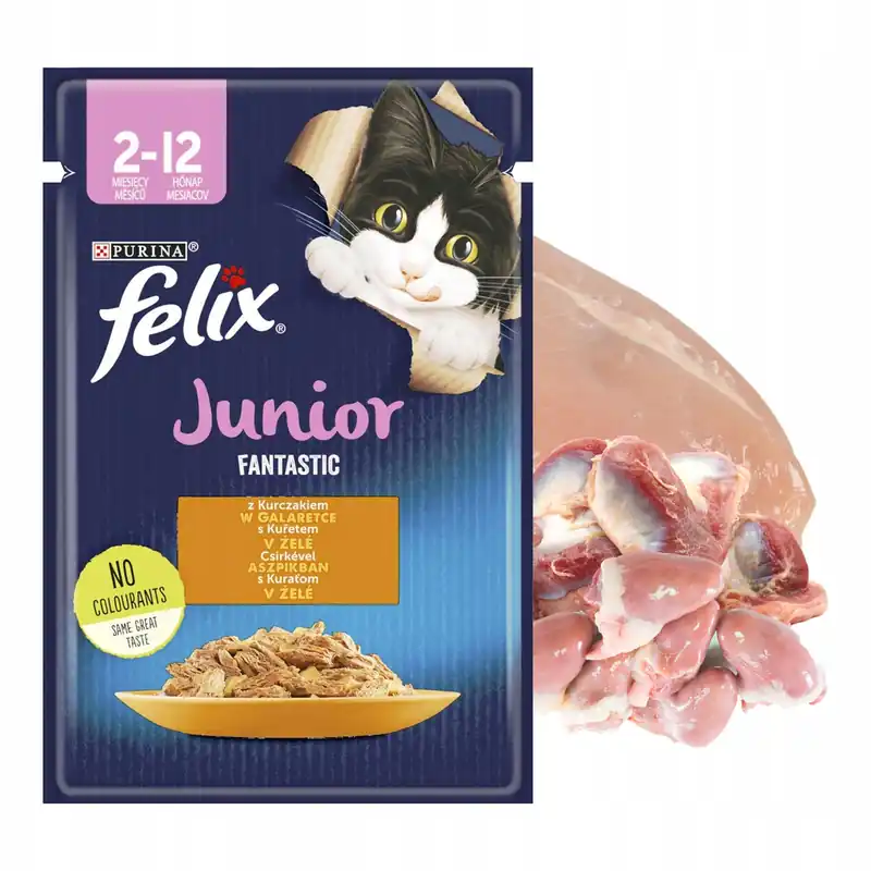 PURINA Felix JUNIOR karma mokra dla kociąt Kurczak 85g Tylko dziś