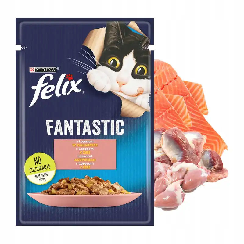 PURINA Felix Fantastic karma mokra dla kota Łosoś 85g Ostatnia szansa