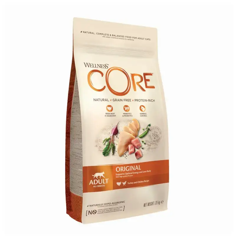 WELLNESS Core Original, karma sucha, dla kotów dorosłych, indyk i kurczak Ostatnia szansa