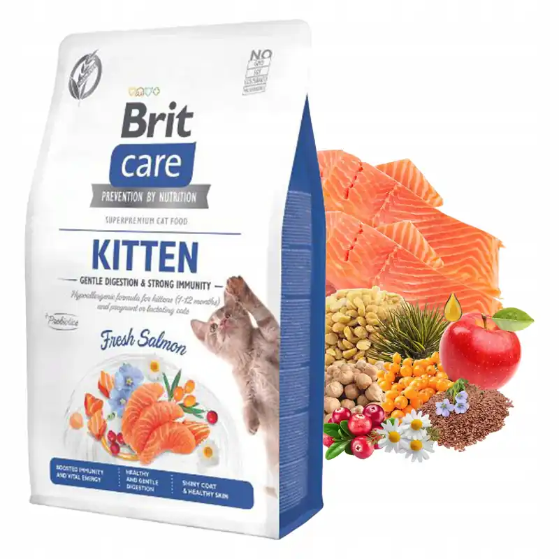 Bestseller Brit Care Immunity Kitten 7 kg Salmon sucha karma dla kociąt
