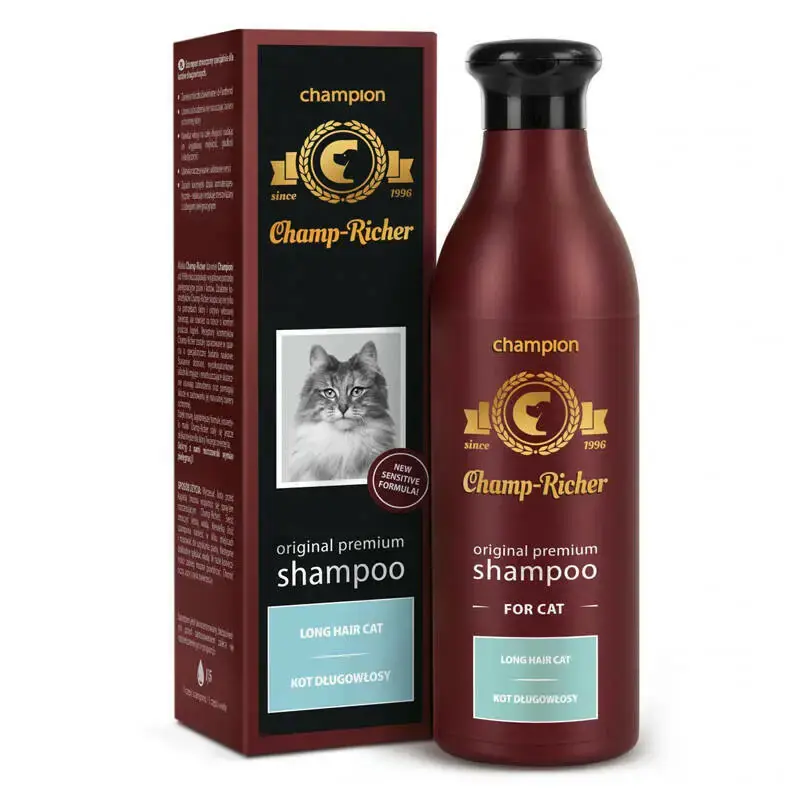 Tani CHAMPION Champ-Richer - szampon dla kotów długowłosych koncentrat 1 5, 250ml