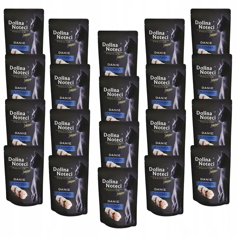 Dolina Noteci Premium Junior mokra karma dla kociąt 20 x 85g Dorsz Nowy