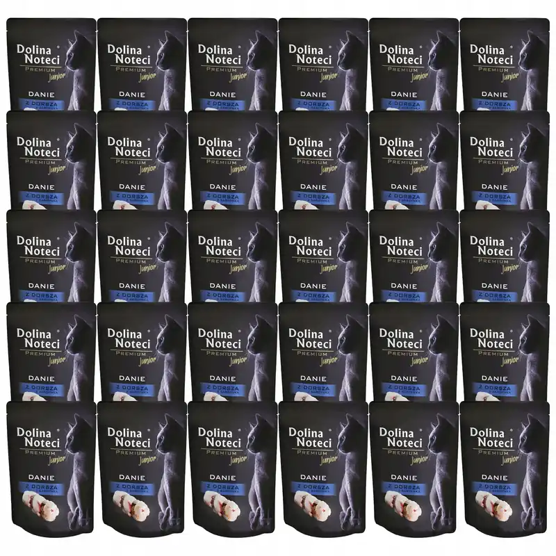 Dolina Noteci Premium Junior mokra karma dla kociąt 30 x 85g Dorsz Wybór klientów