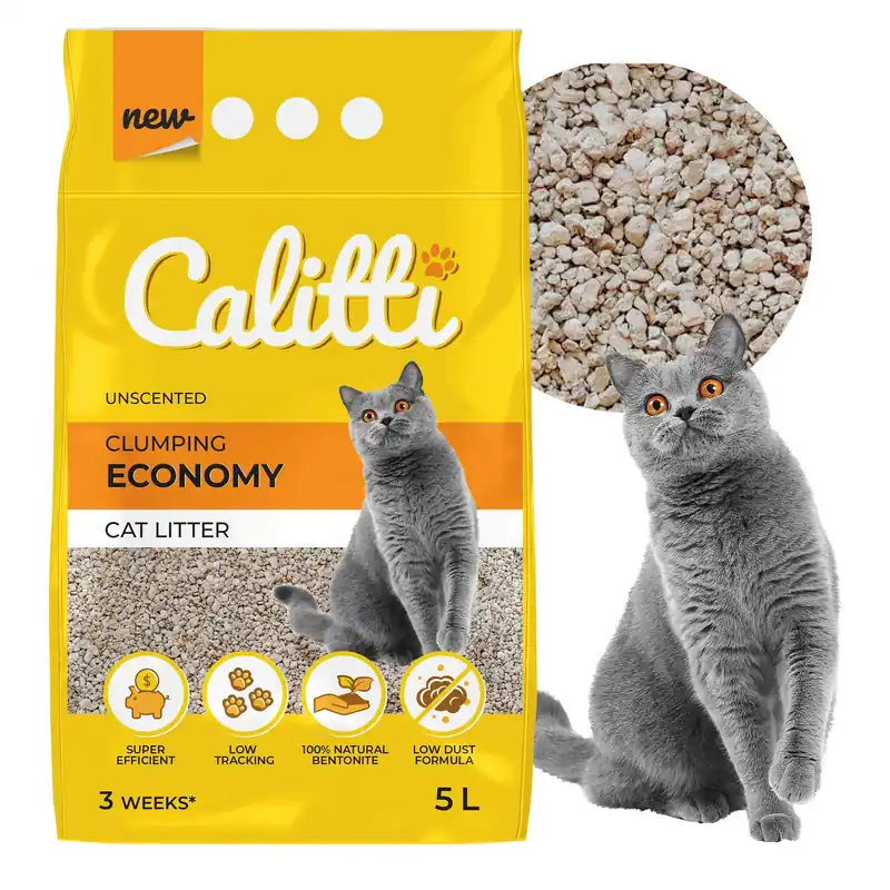 Żwirek bentonitowy dla kota Calitti Economy 5l Oferta czasowa