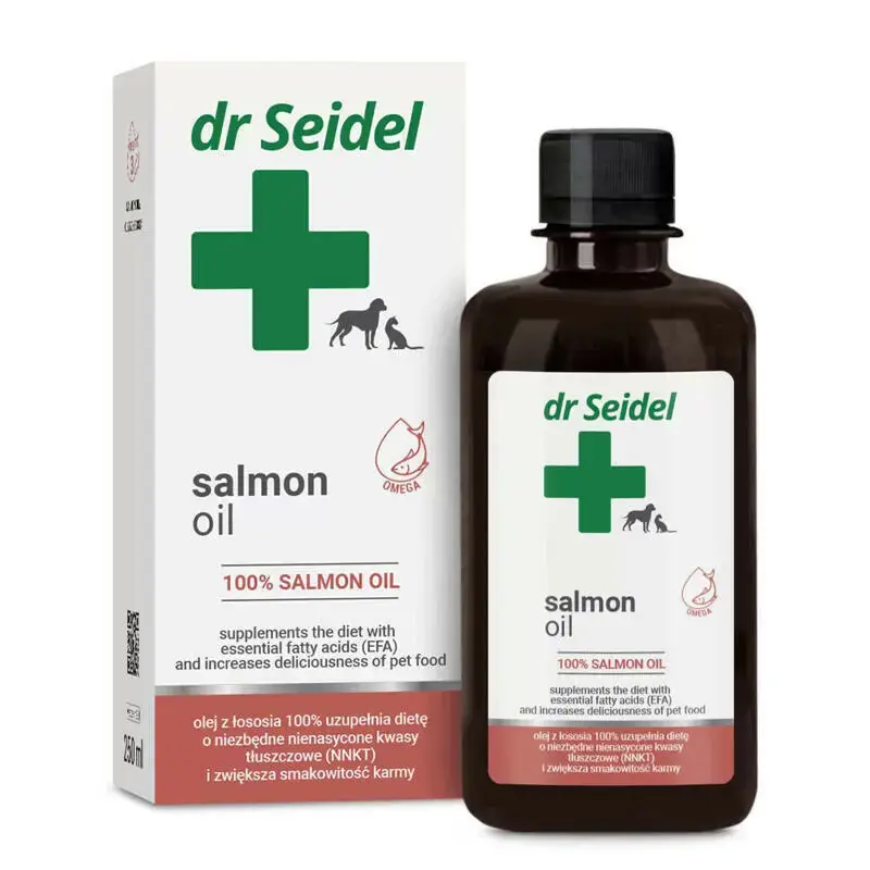 Dr Seidel Salmon Oil - olej z łososia, o delikatnym smaku i zapachu 250ml Taniej