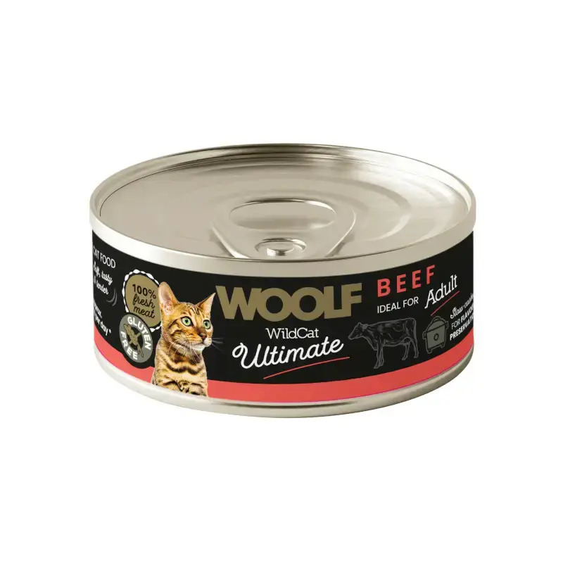 WOOLF Ultimate Beef For Adult Cats - mokra karma dla kotów z wołowiną, puszka 85g Zamów teraz