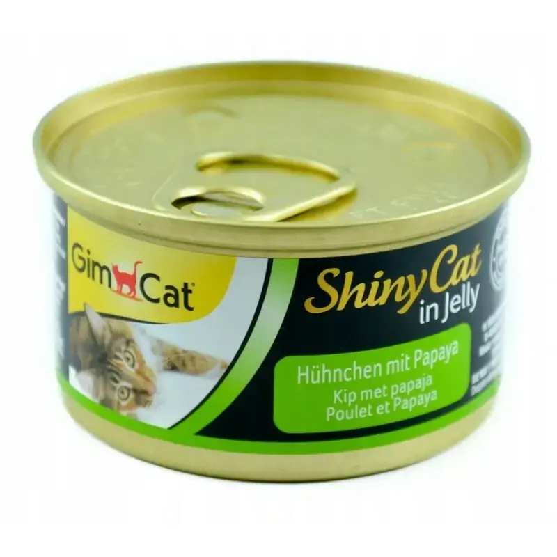 Najlepsza cena GIMCAT SHINYCAT Hunchen&Papaya - kurczakiem i papaya mokra karma dla kotów 70g