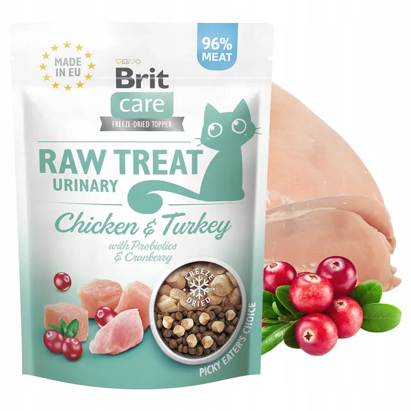 Cena promocyjna Brit Raw Treat Urinary 40g Chicken Turkey przysmak dla kota